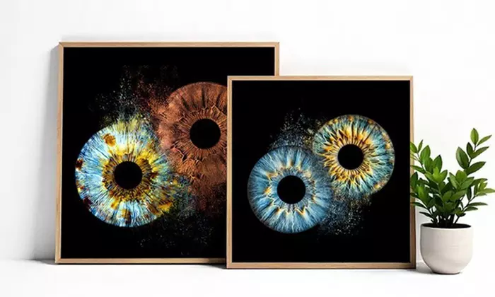 Œuvre d’art personnalisée de l’iris pour couples, familles ou animaux