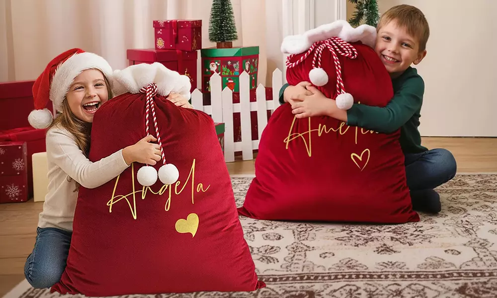 Make Holiday Gifting Magical with Custom Santa Delivery Bags (Up to 82% off)