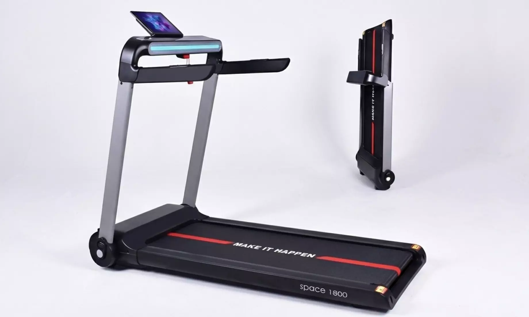 Cinta de correr eléctrica Space con motor de 1800 W y pantalla táctil