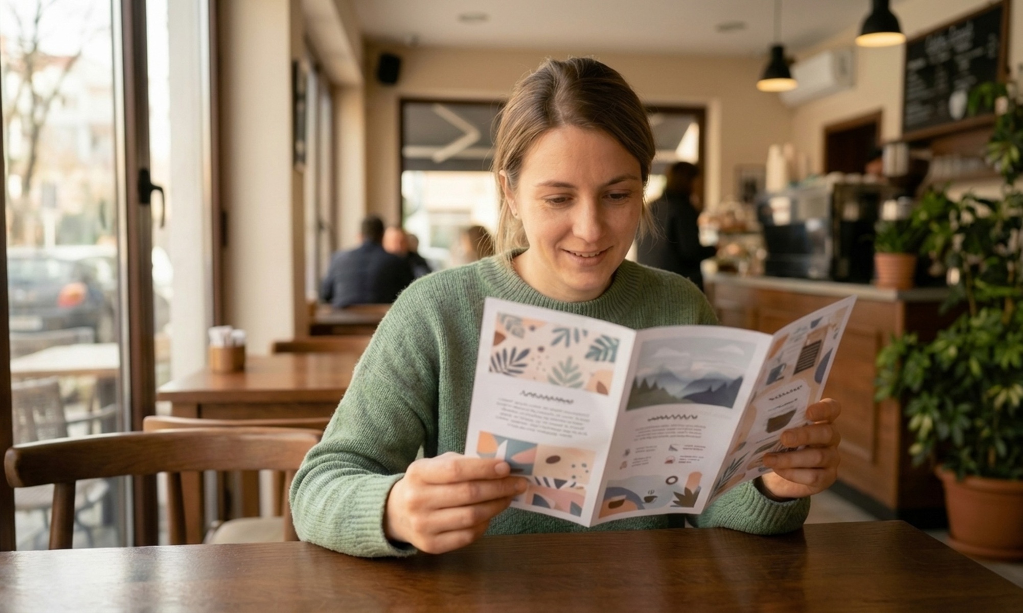 A4 Folded to DL Double Sided Gloss Paper Brochures