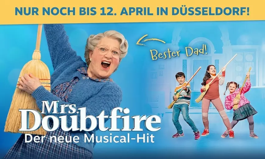 Mrs. Doubtfire – 50 % Rabatt auf alle Vorstellungen bis 12.04.2026