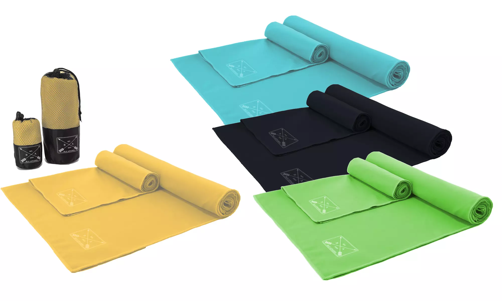 2er-Pack Blu Apparel Mikrofaser-Handtücher