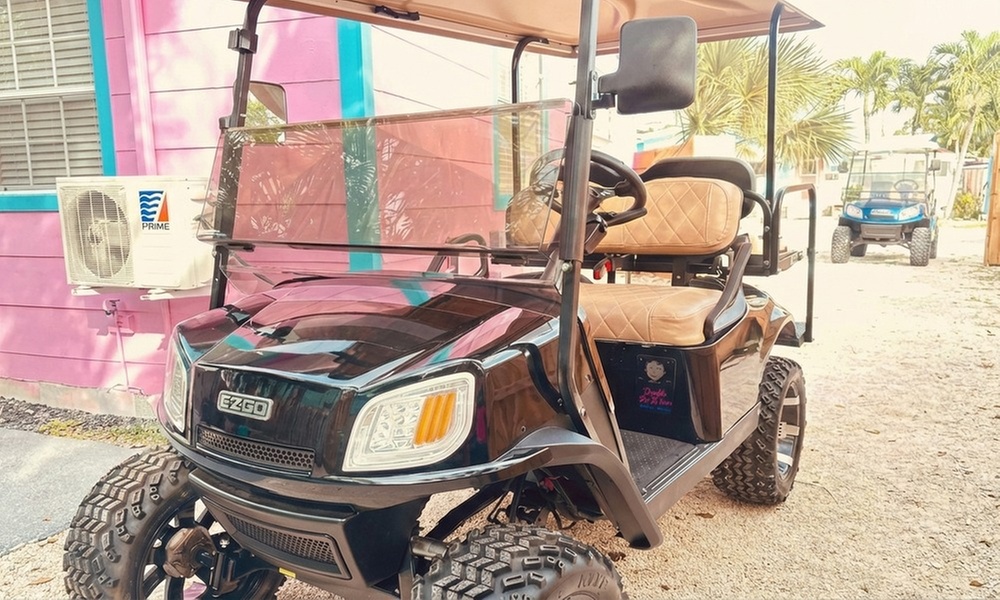 Golf Cart Beach/Town use with Full-Day 4 or 6-Seater Golf Cart Rental