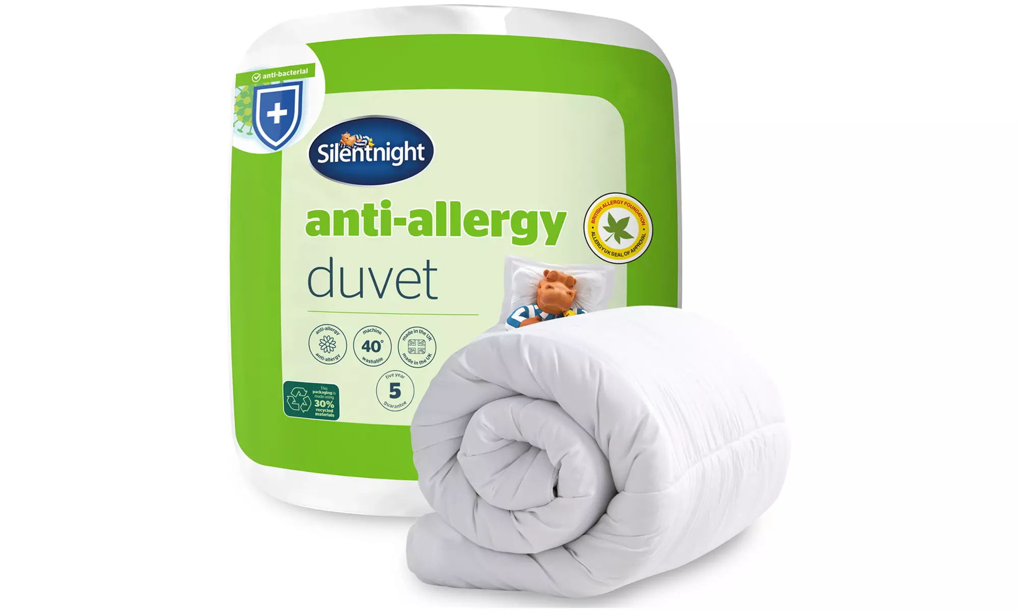 Silentnight Anti Allergy Duvet 4.5, 7.5, 10.5 or 13.5 Togs