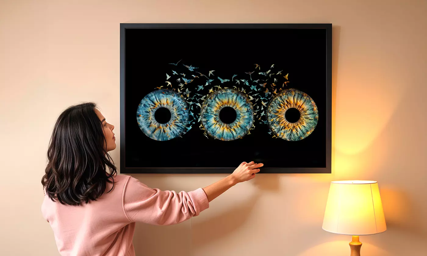 Iris-Fotografie: Datei, Poster, Canvas, Halskette oder Whiskey-Spender