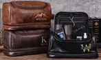 Travel in Style With Personalized Vegan-Friendly Leather Toiletry Bag (Up to 85% Off)
