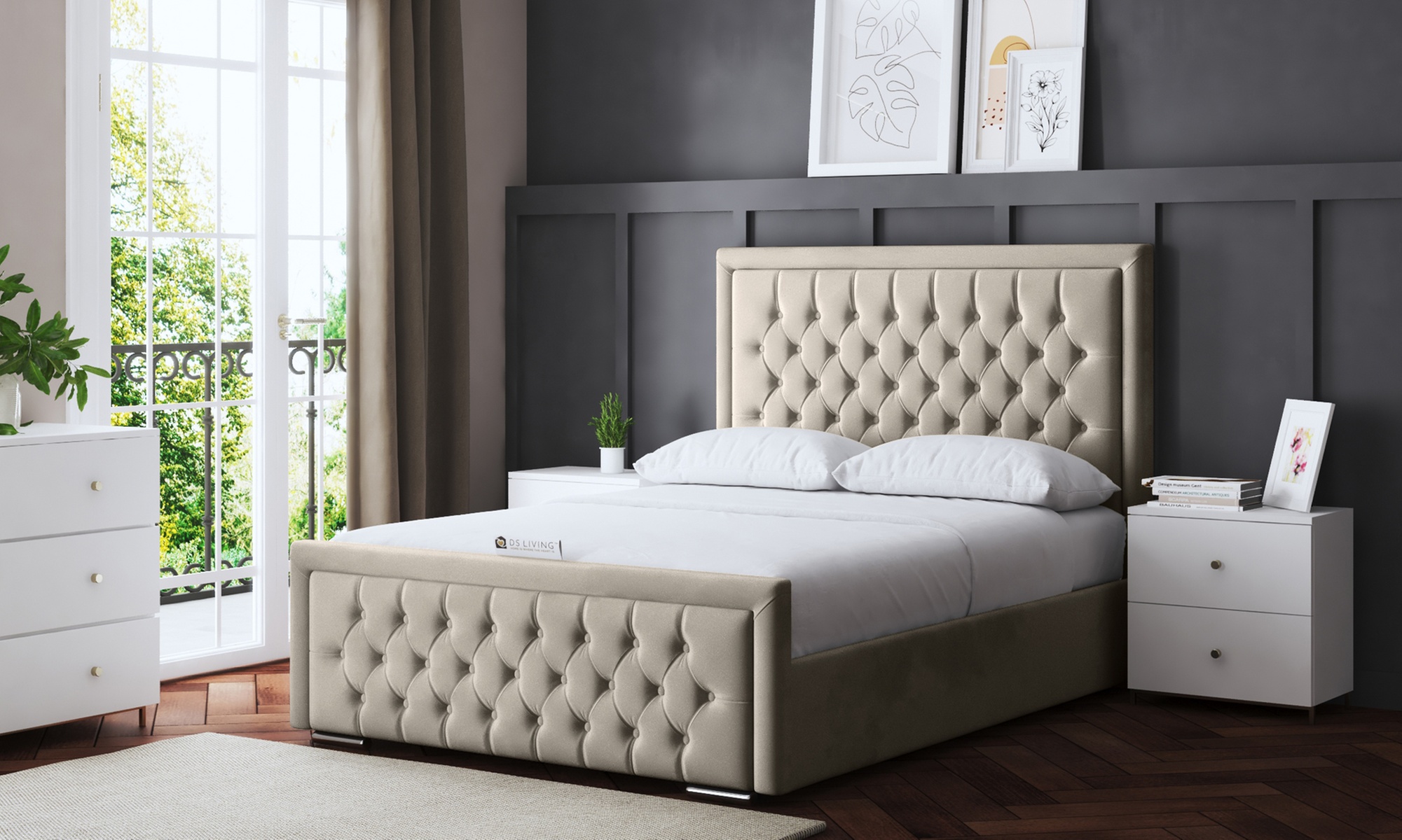 DS Living Allegra Upholstered Bed