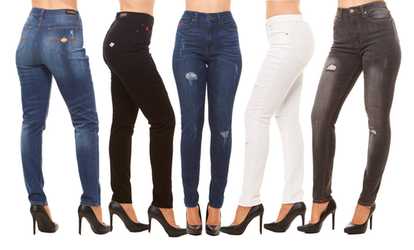 high waisted redbat jeans for ladies