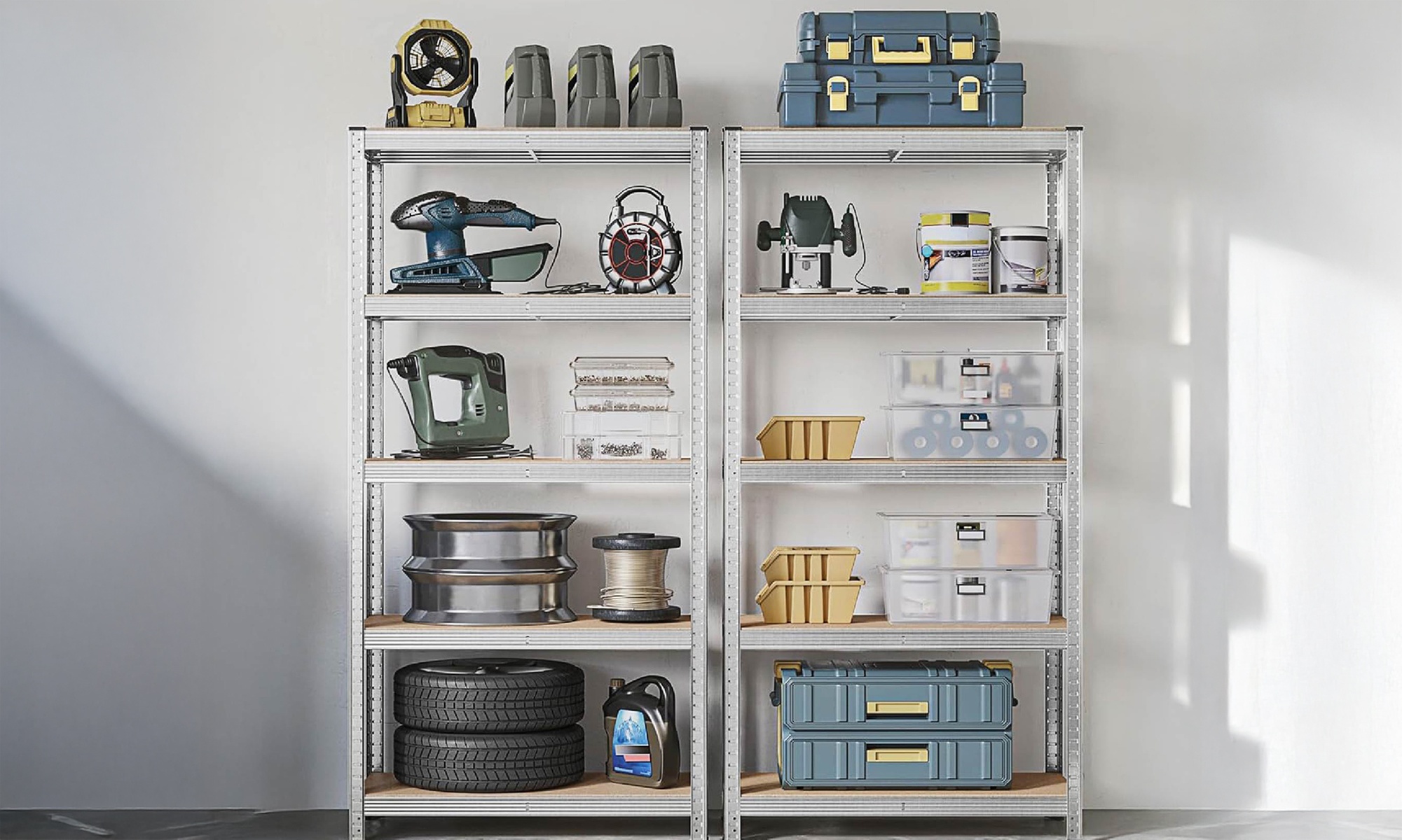 Lot de 2 étagères en métal