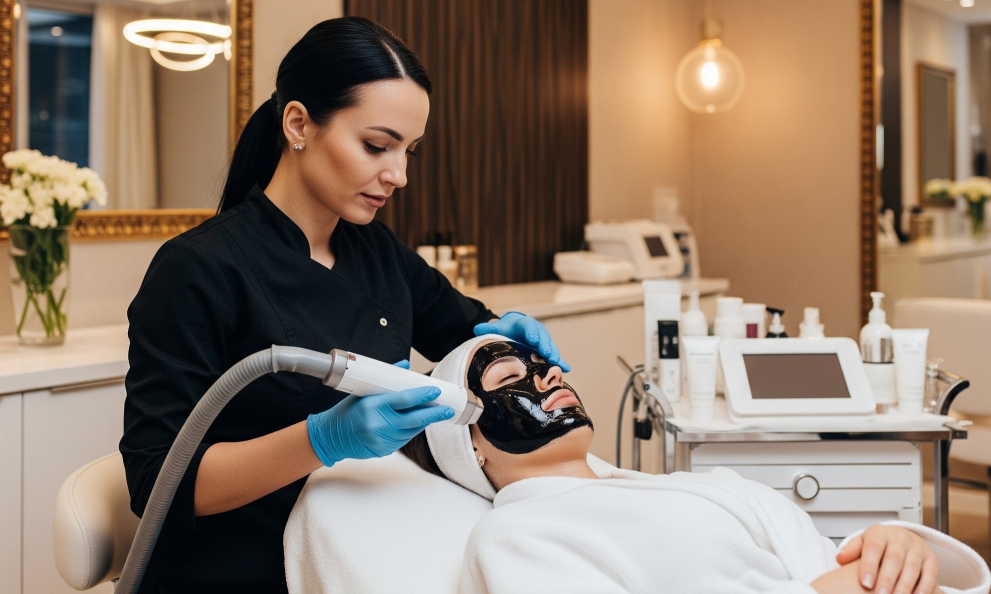 Peeling węglowy i kawitacyjny z maską lub voucher na wszystkie usługi
