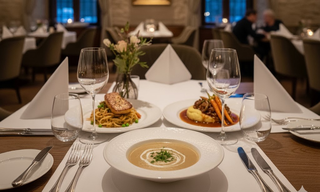 Exklusives 3-Gänge-Menü für 2 oder 4 Personen