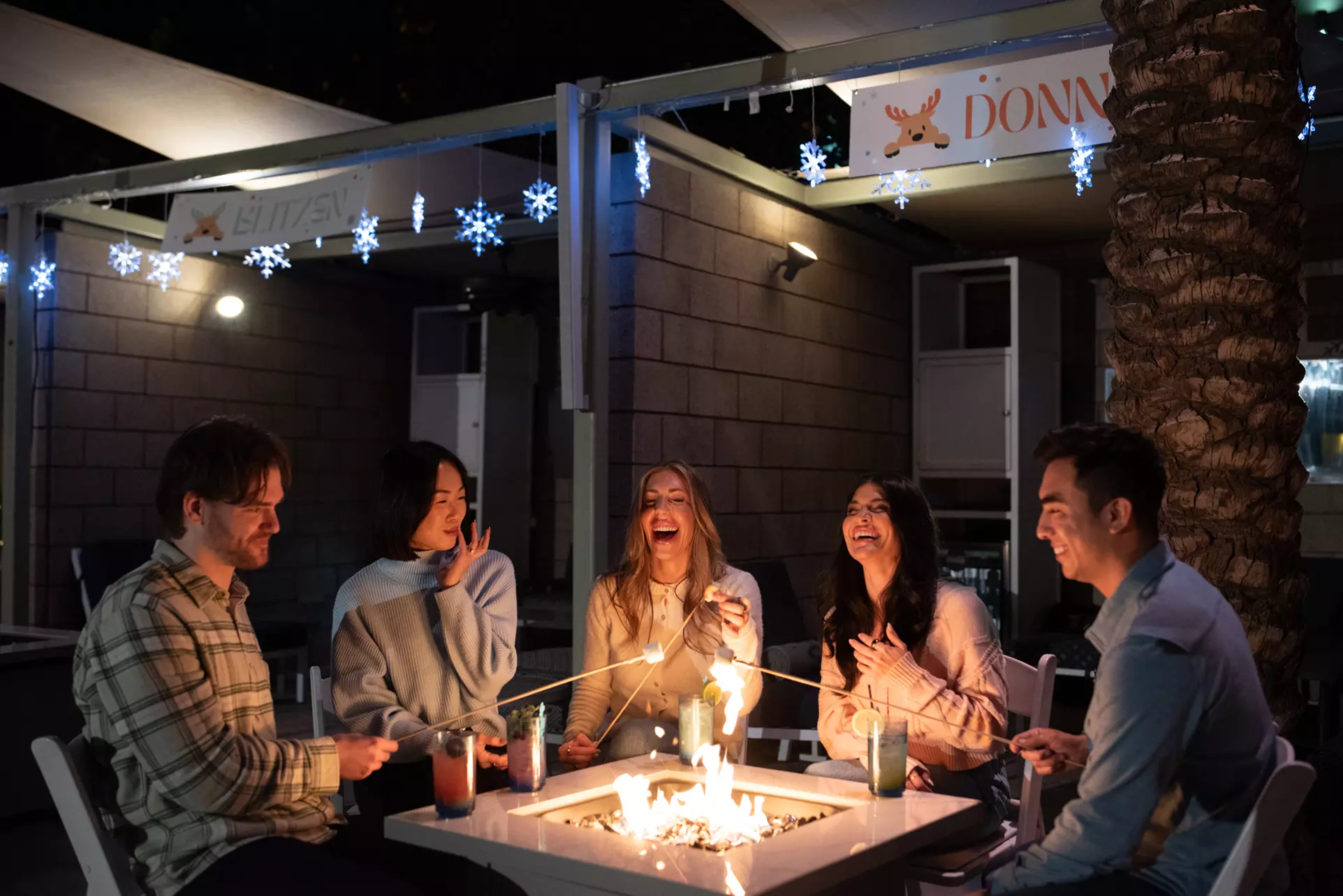 Festive Retro Roller Rink Holiday Skating with Day or Night Entry