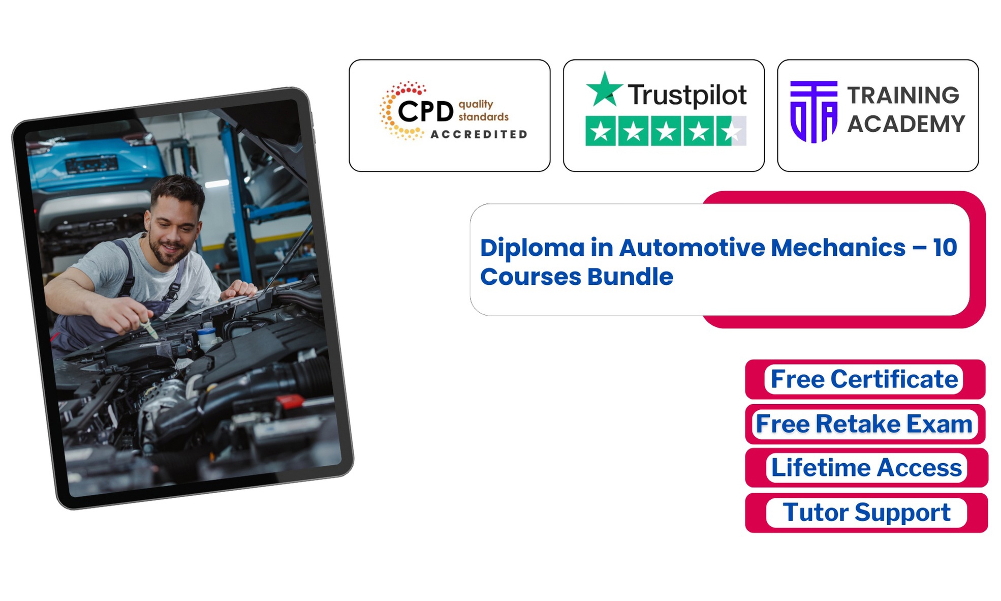 Diploma (Automotive Mechanics 10 Courses) Bundle / Lifetime Membership
