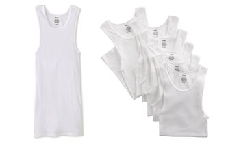 6 Men's Cotton A-Shirts