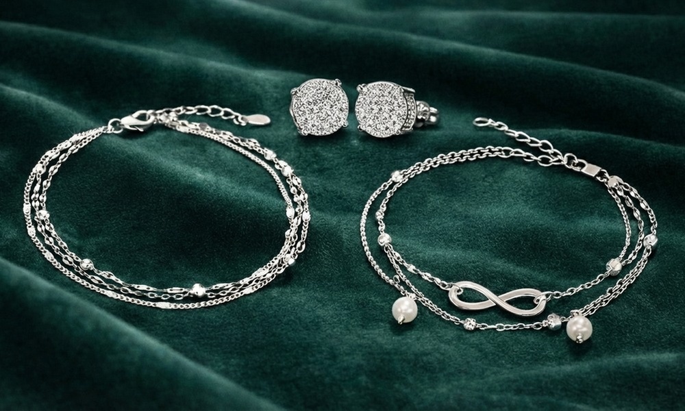 1 o 2 set da 3 pezzi di gioielli in argento