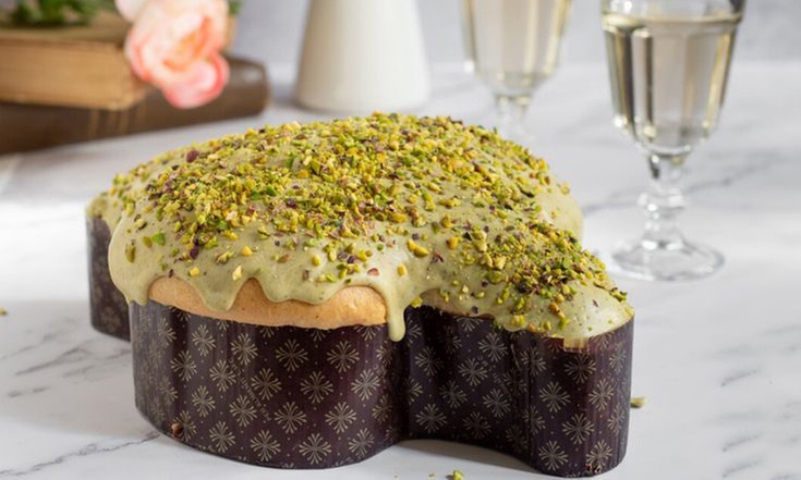 Colomba artigianale Tesori di Sicilia a lievitazione naturale 1kg, disponibile in 5 gusti con incarto a mano