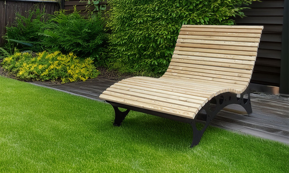 Home Deluxe Wellenholzholzliege „Taiga“