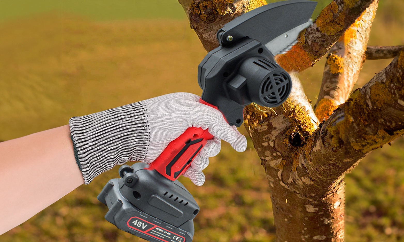 Mini tronçonneuse sans fil rechargeable