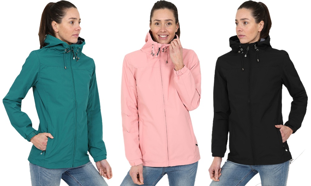 Blu Apparel leichte Regenjacke mit verstellbarer Kapuze für Damen