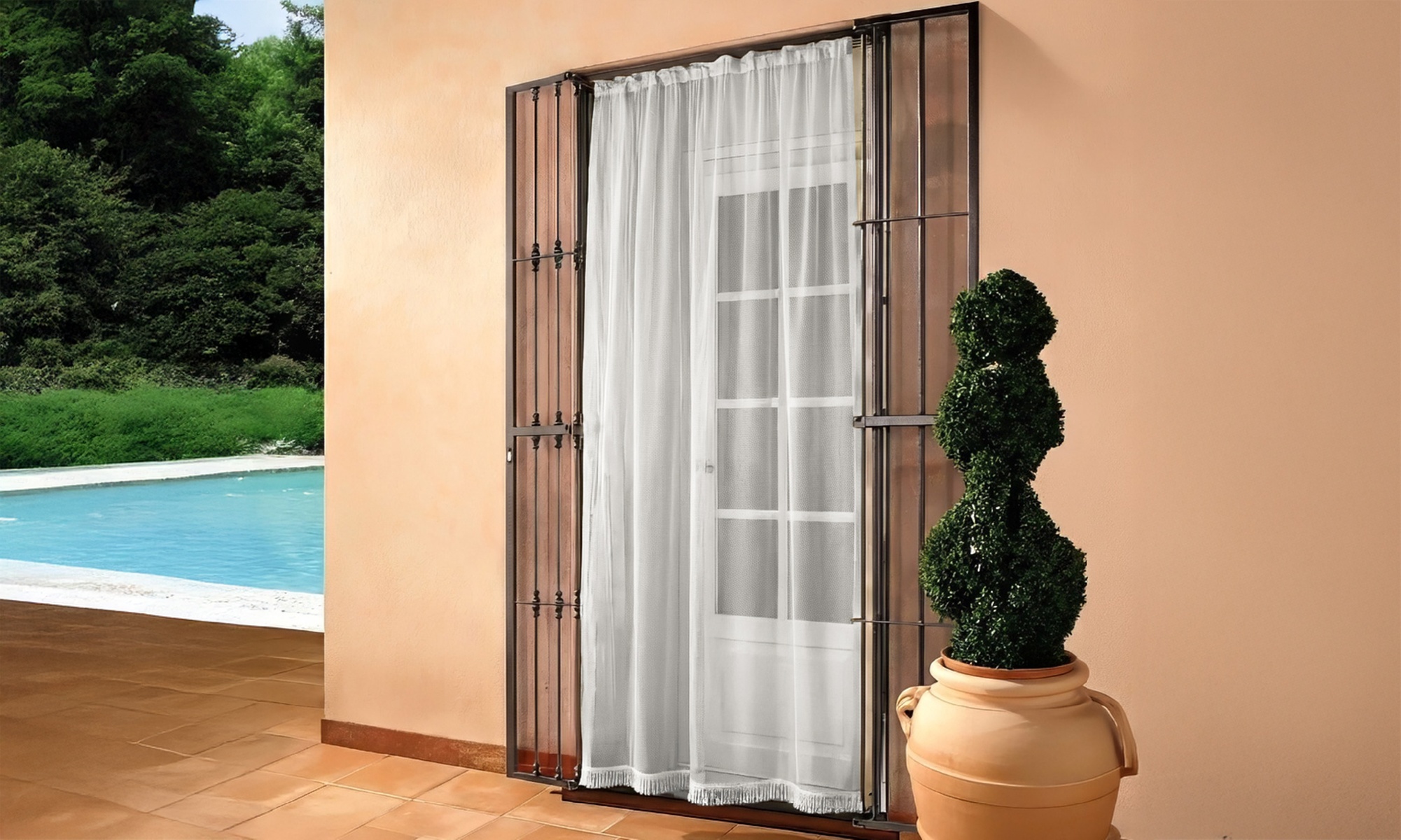 1 o 2 zanzariere in tinta unita