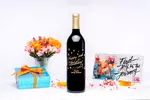 Personalized Birthday Gift - Custom Etched Wine Bottle