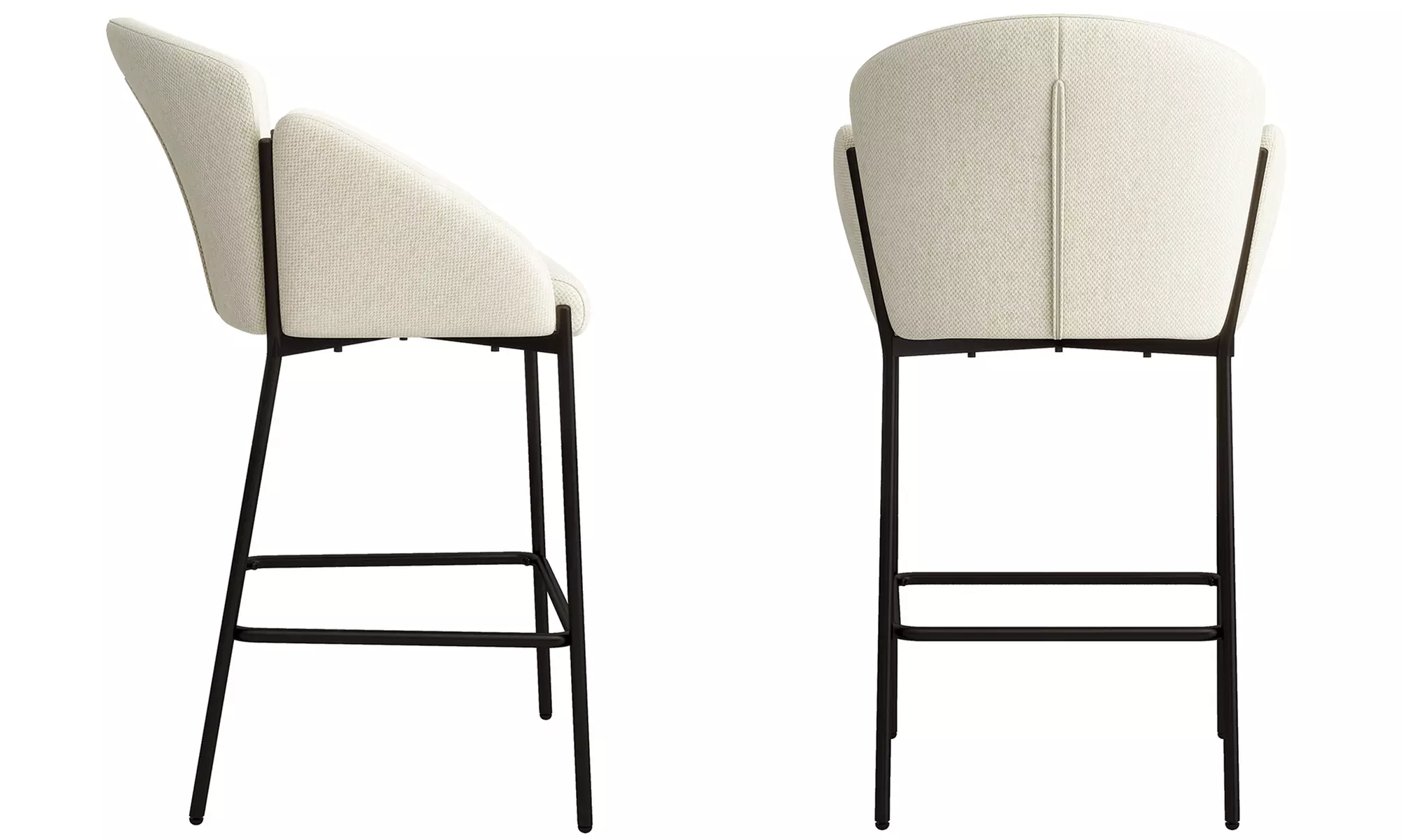 Lot de 2 chaises de bar "Candice" de Doosense
