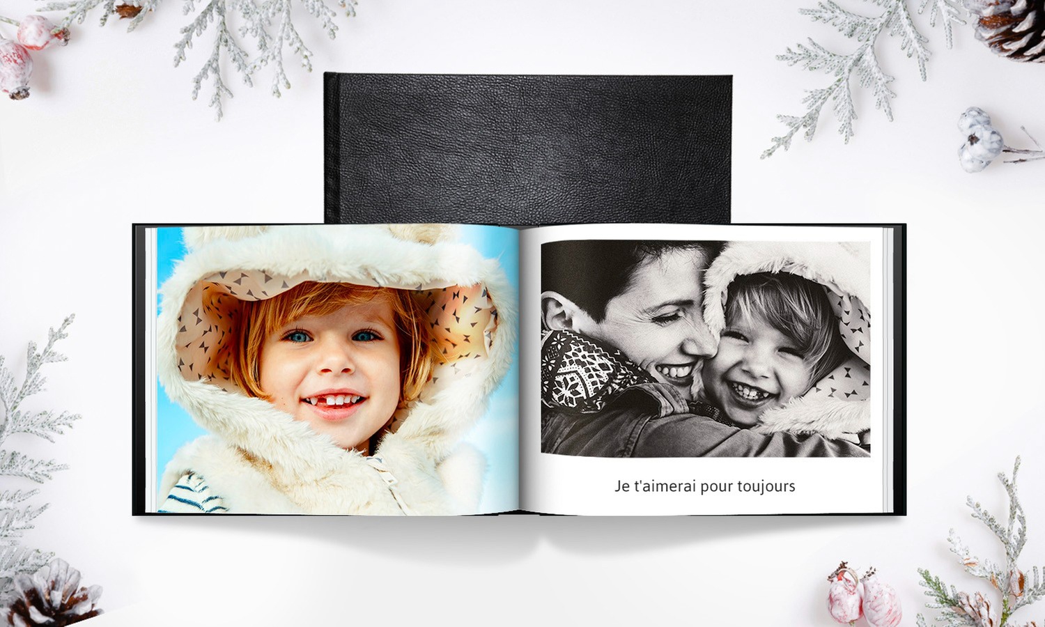Livre photo en cuir personnalisable
