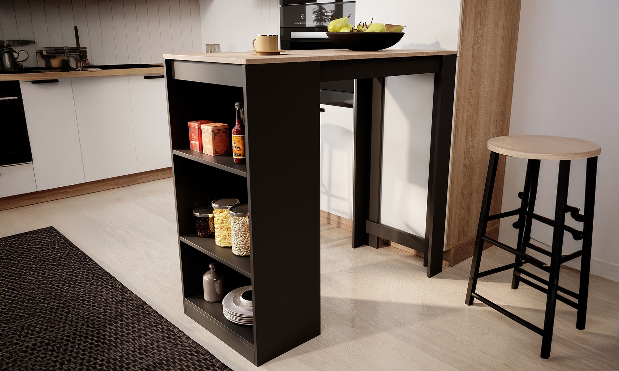 Stehtisch „Kyra“ opt. inkl. 2 Barhockern