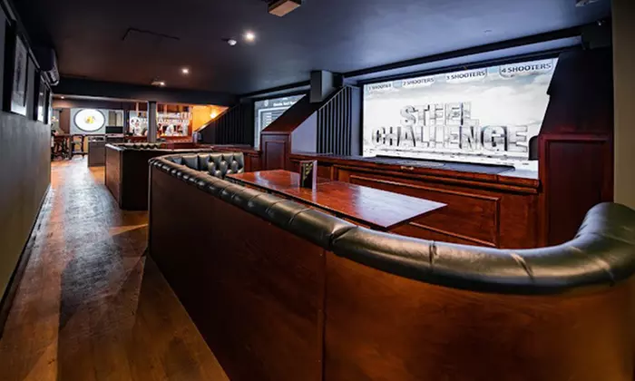 Shooting Simulator Thrill with Drinks for 2 or 4 Guests