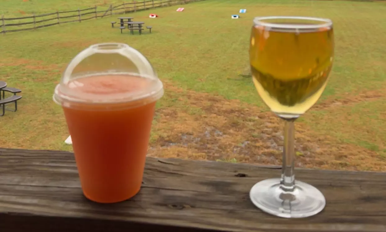 Cheese Tray and Complimentary Logo Glasses with Smoky Mountain Views