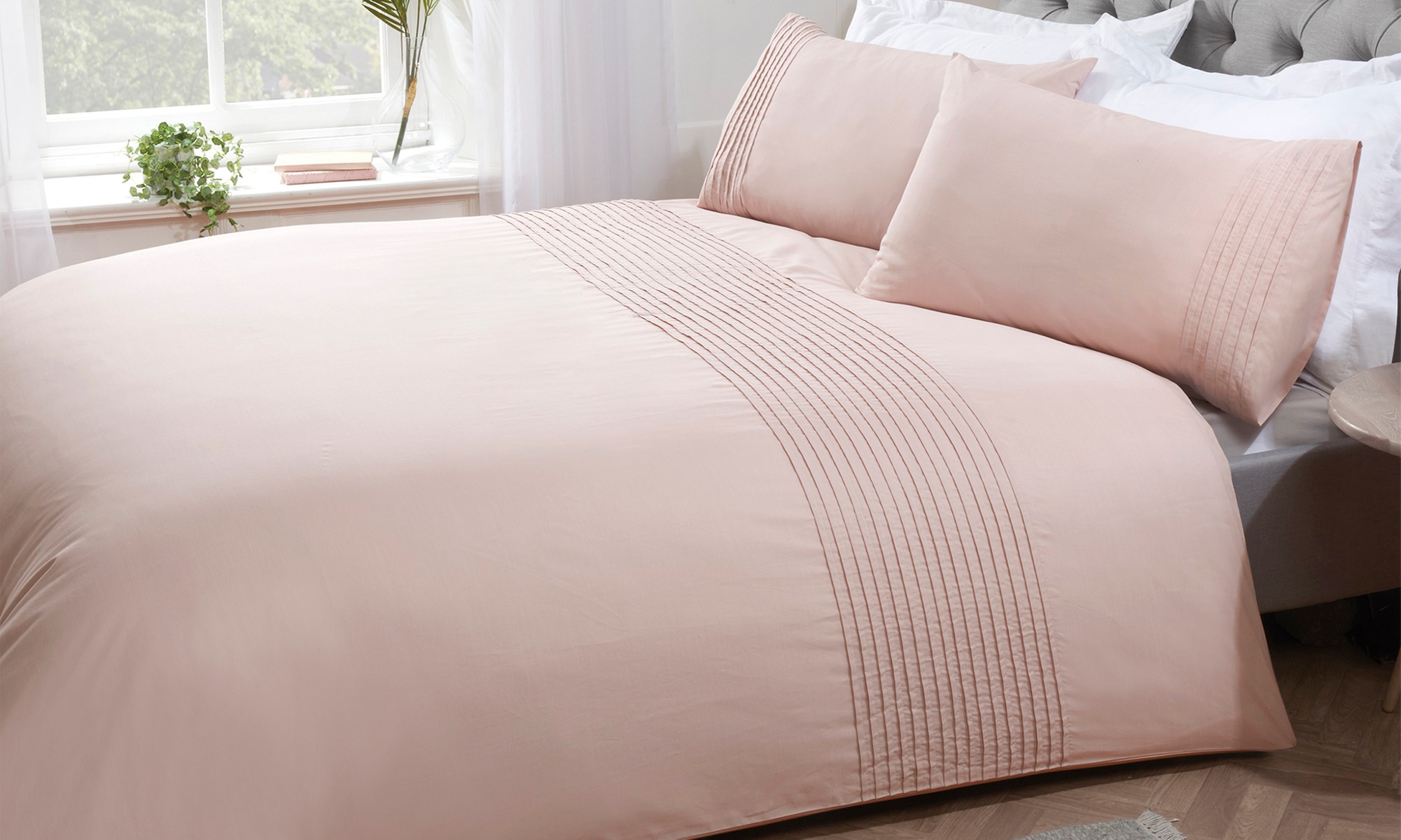 Polycotton Pintuck Duvet Set