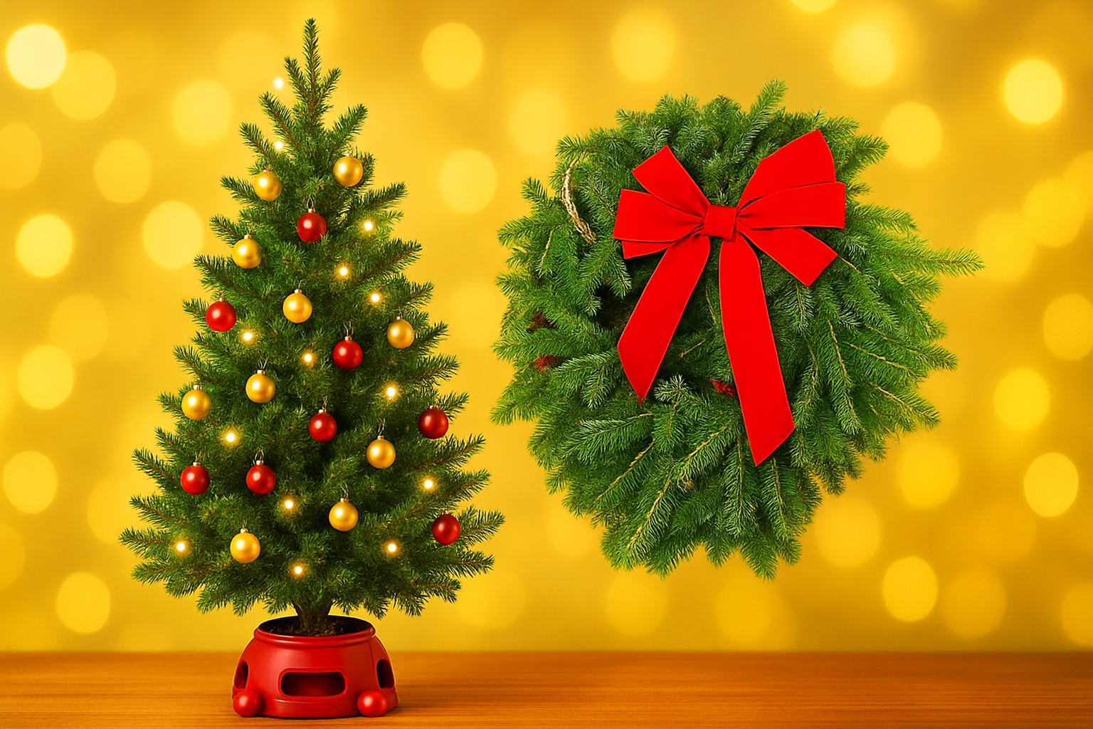 Fraser Fir Christmas Wreath or Fraser Fir Christmas Tree with Stand with Free Shipping