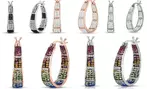 Elegant Crystal Hoop Earrings – Chamonix Jewelry