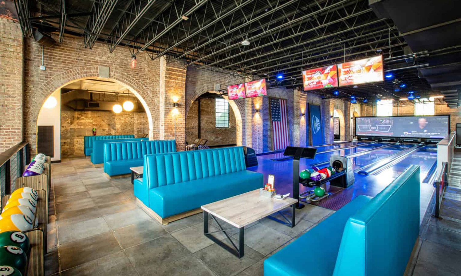 Bowling Fun with Shoe Rental at Red Stick Social Baton Rouge