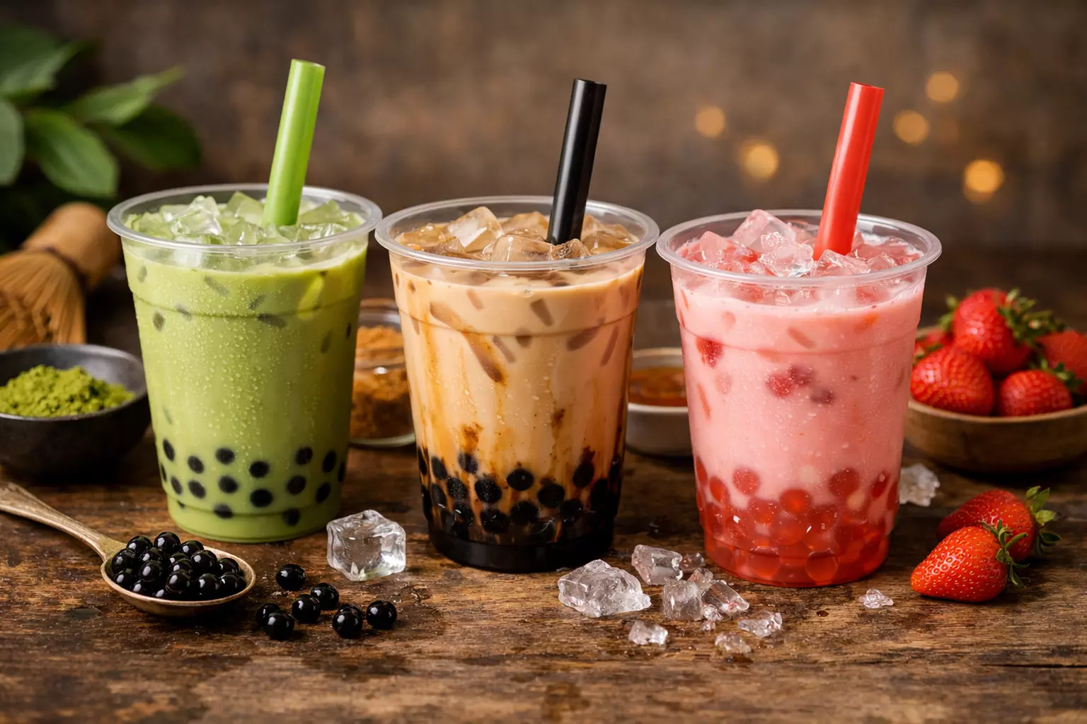 Bubble Tea nach Wahl inkl. 1 Extra Topping für 1-2 Personen