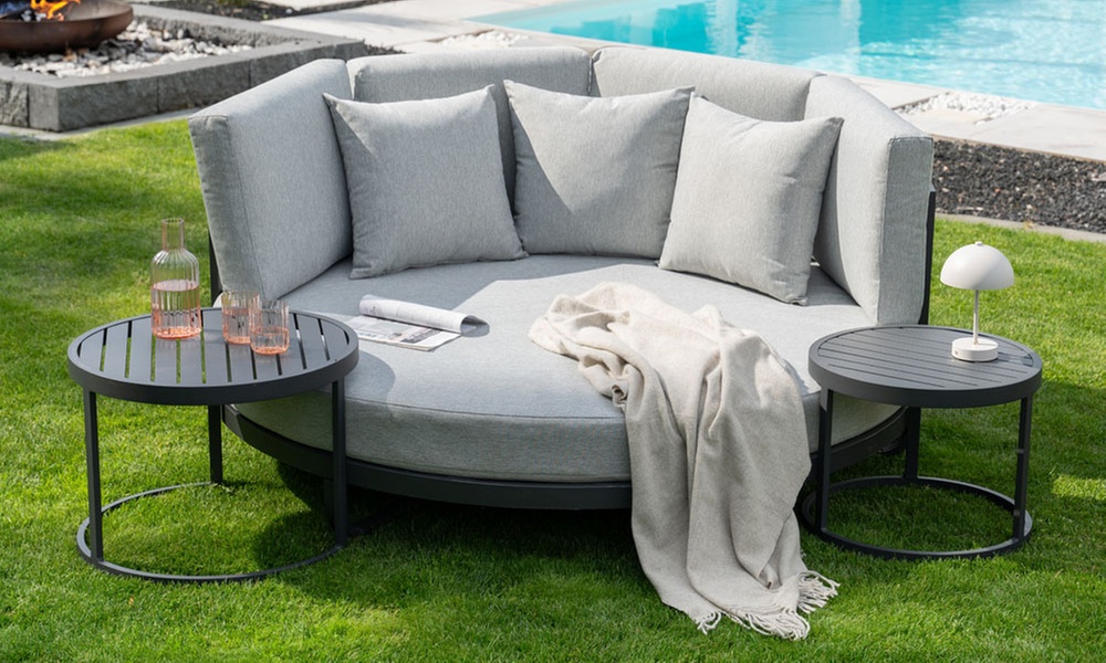 Home Deluxe Gartenliege FLORIDA, optional mit 2 Beistelltischen