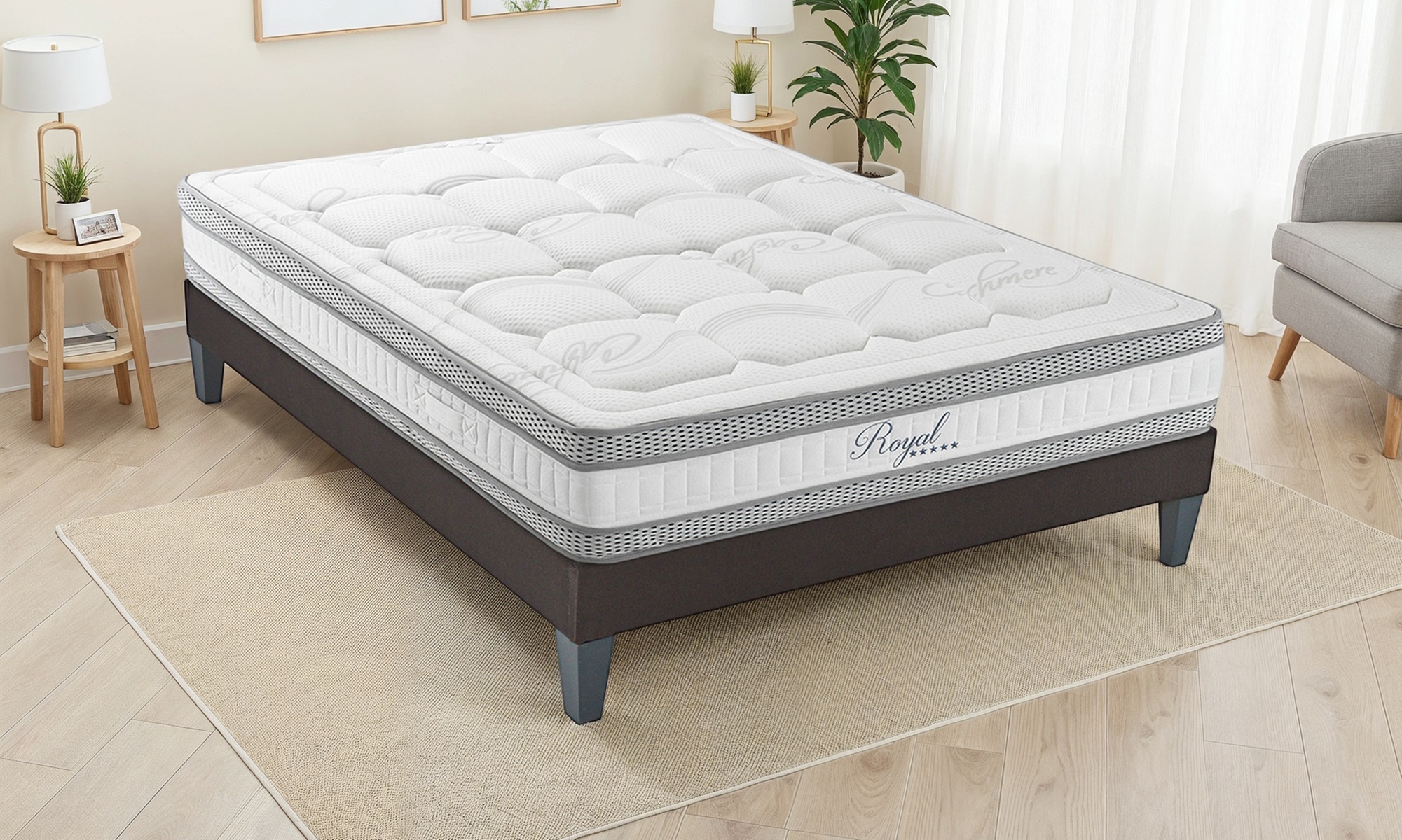 Matelas Royal à mémoire de forme, 24 cm, fabrication française