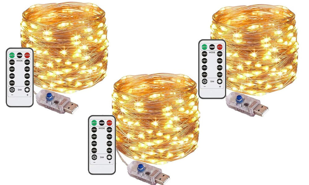 3 o 6 guirnaldas de luces led de 12 metros de longitud
