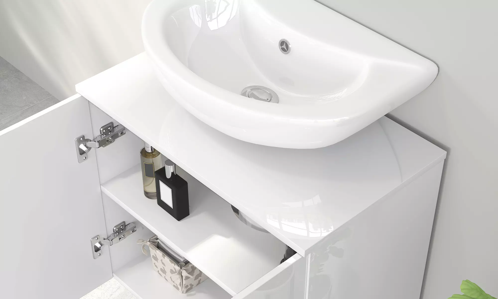 HomCom Freestanding Under-Sink Cabinet