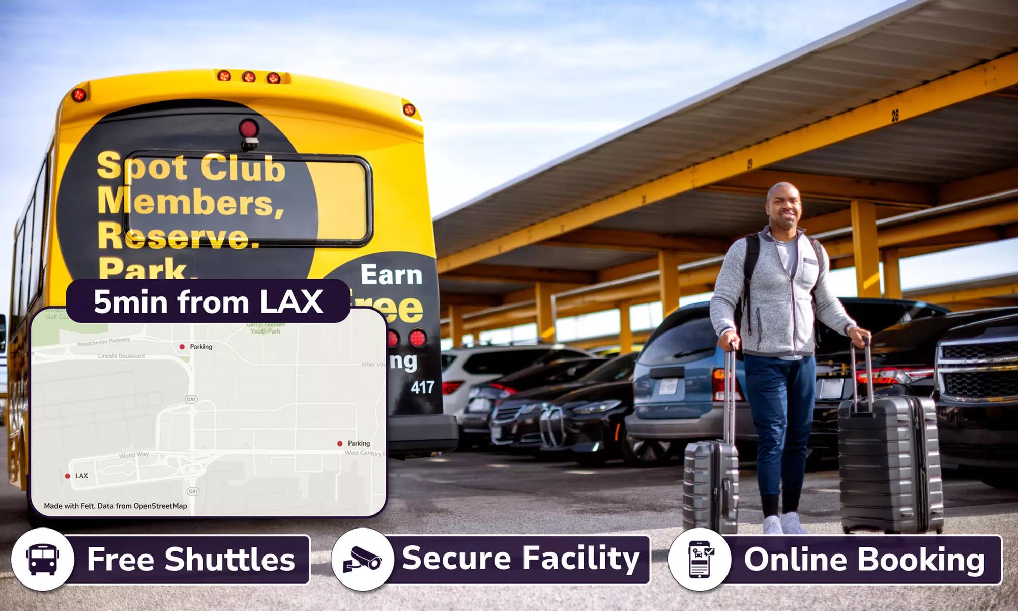 3, 5, or 7 days of hassle-free parking at The Parking Spot (LAX)