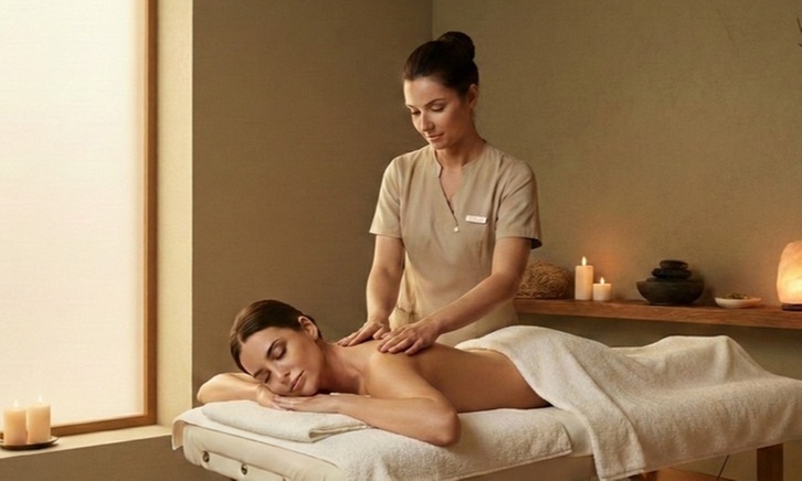 Ritual relajante oro o chocolaterapia, o con copa de cava y bombón 1h