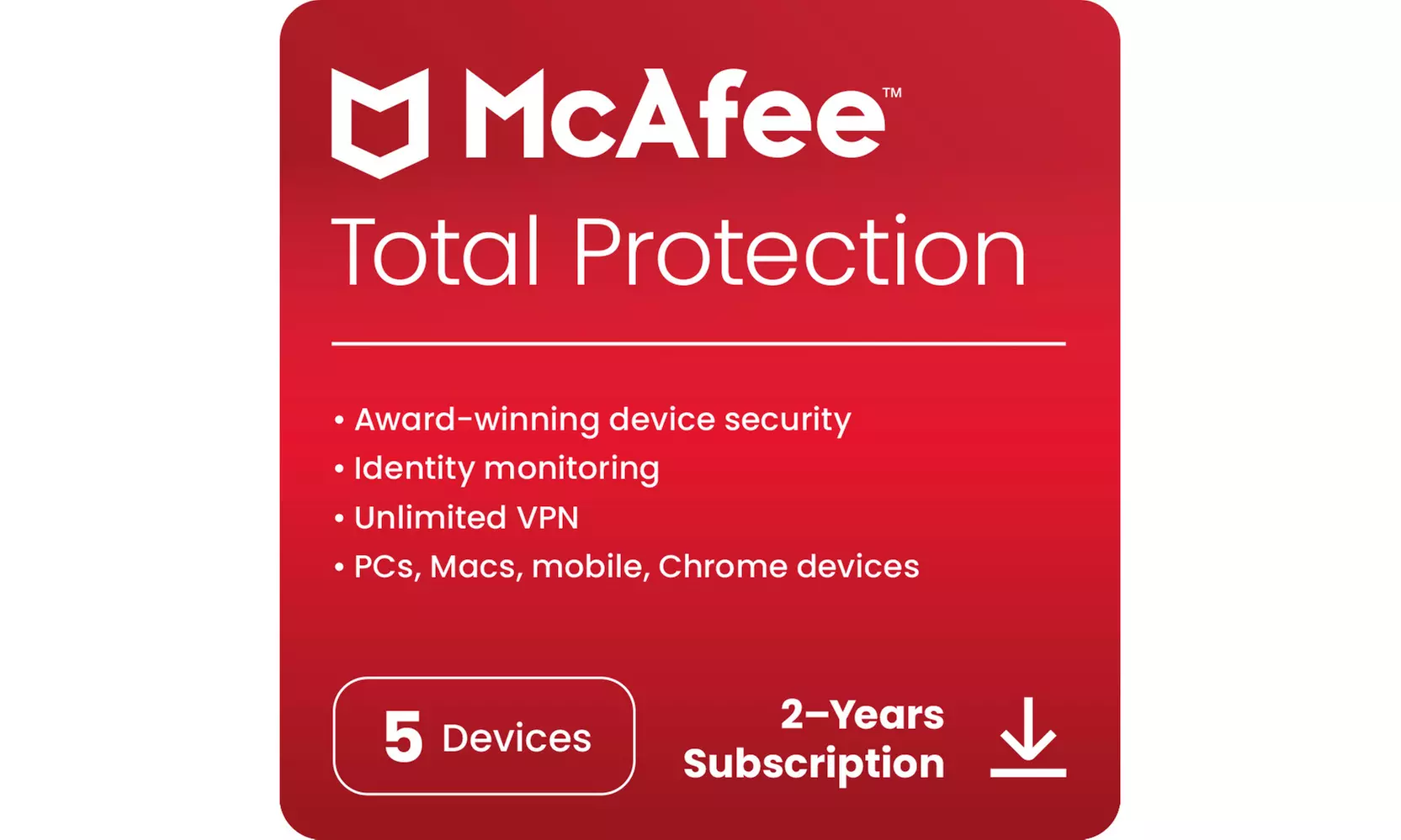 McAfee Total Protection 2025 für 1 - 10 Geräte als Download