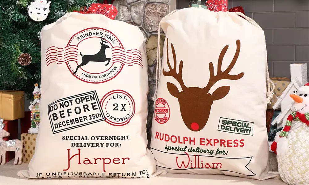 Make Holiday Gifting Magical with Custom Santa Delivery Bags (Up to 82% off)
