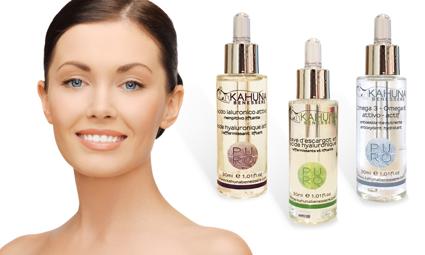 Tris bava di lumaca, Acido ialuronico, Omega 3 & 6 Kahuna Benessere