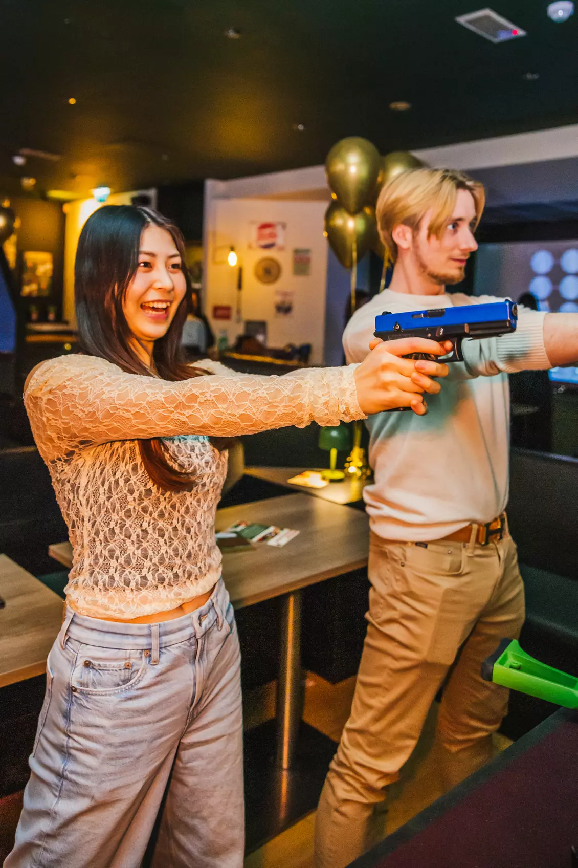 Shooting Simulator Thrill with Drinks for 2 or 4 Guests