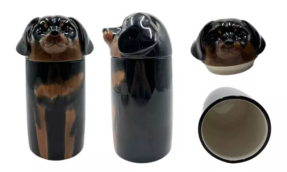 1 oder 2x personalisierbare Haustier-Urne mit Design vom Original-Foto