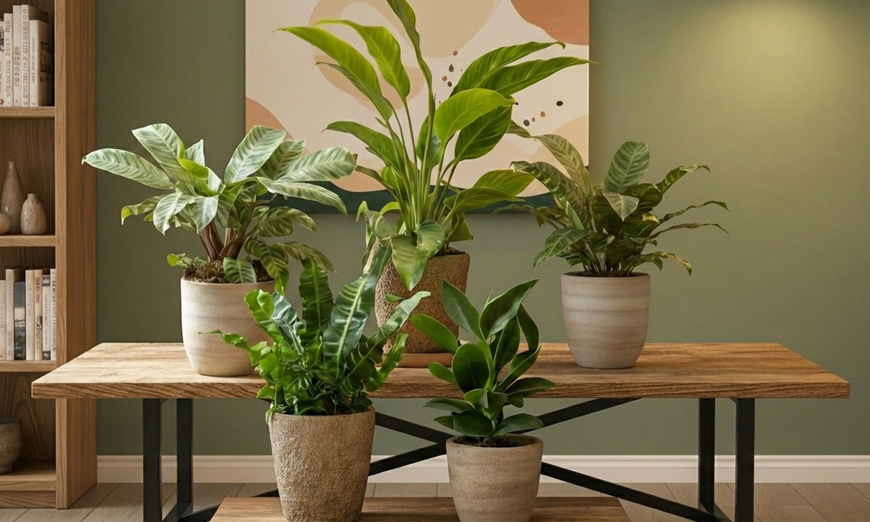 Set di 5 piante purificanti d'aria