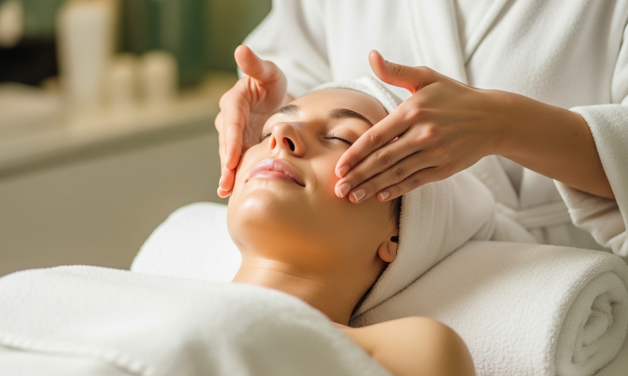 Soin du visage kobido avec masque collagène chez Beauty therapy