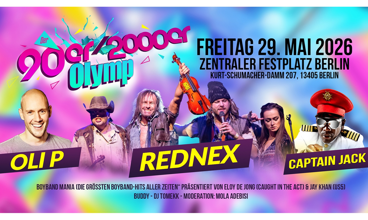 1 bis 20 Tickets für den 90er/2000er Olymp am 29.05.2026