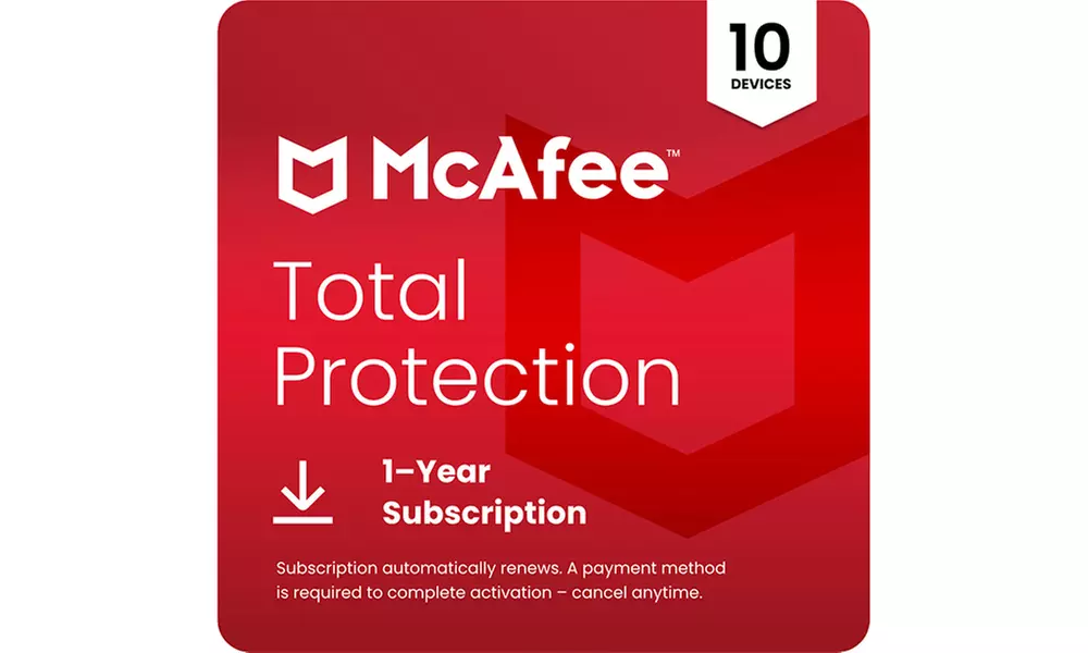 McAfee Total Protection 2025 für 1 - 10 Geräte für 1 - 2 Jahre